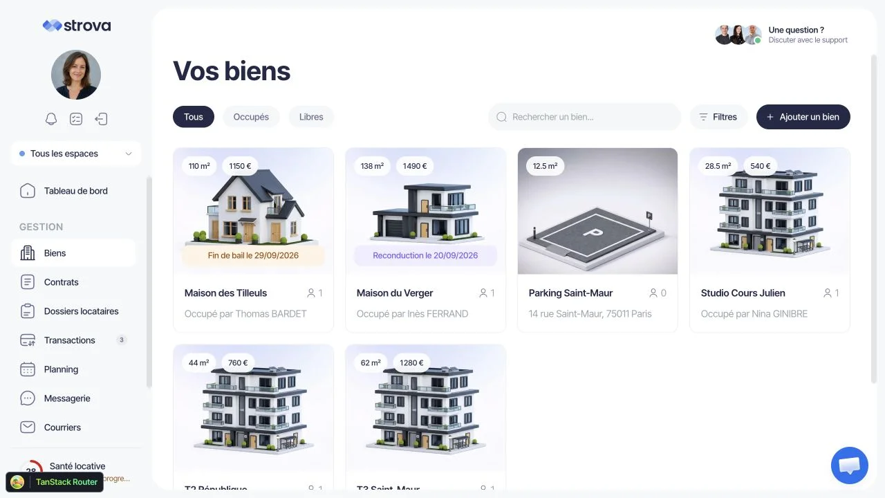 Parc immobilier de démonstration dans Strova