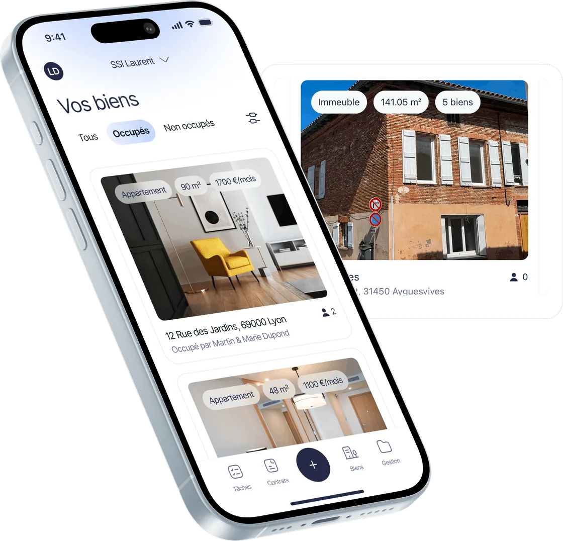 Application Strova de gestion locative sur smartphone