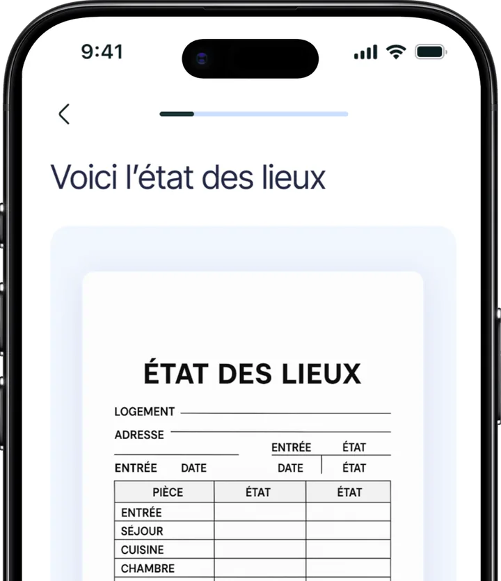 État des lieux réalisé depuis l'application Strova